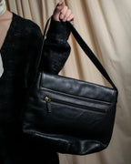 "Ralph Lauren" Saddle＆stirrup motif grained leather shoulder bag