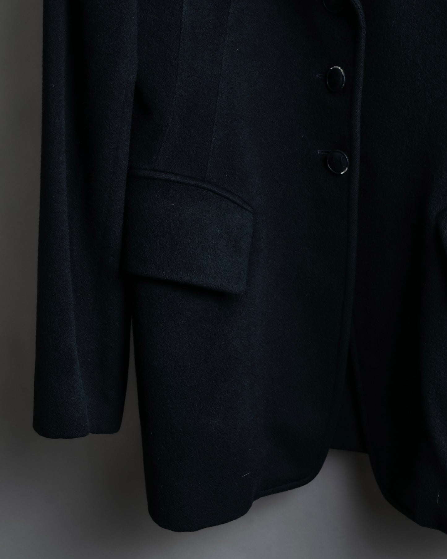 "HERMES" 100% cashmere shaped tailored jacket