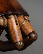 “SAINT LAURENT” Post-2012 twisted minimalist metal ring