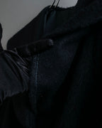 "YVES SAINT LAURENT" Large shawl collar black long coat