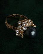 “Christian Dior” 60’s-70’s Organic pearl cluster ring