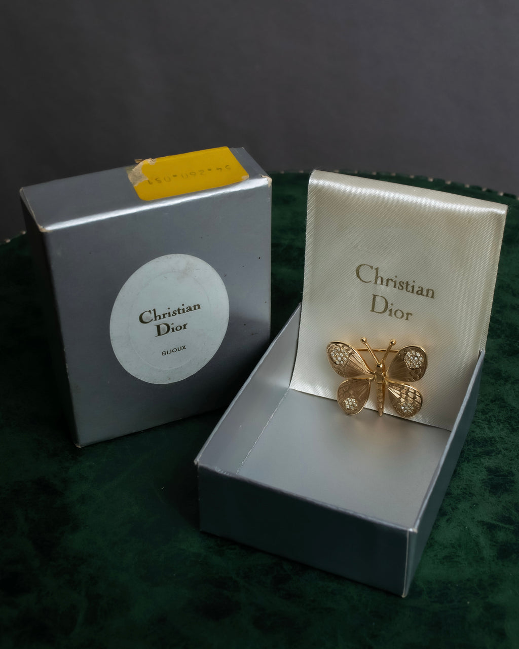"Christian Dior" Butterfly motif gold brooch