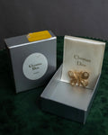 "Christian Dior" Butterfly motif gold brooch