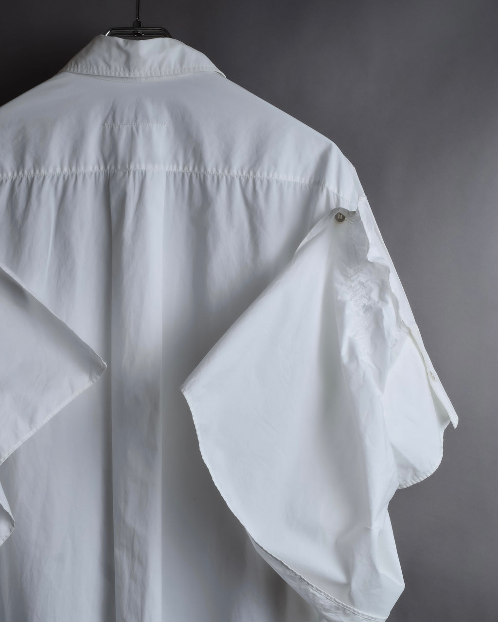 "MM6 MAISON MARGIELA" 20SS Frilled overlay cotton hybrid shirt