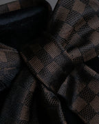 "LOUIS VUITTON" Damier check silk jacquard neck tie