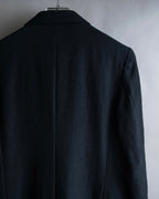 "COMME des GARCONS" Peaked lapel double-breasted long tailored jacket