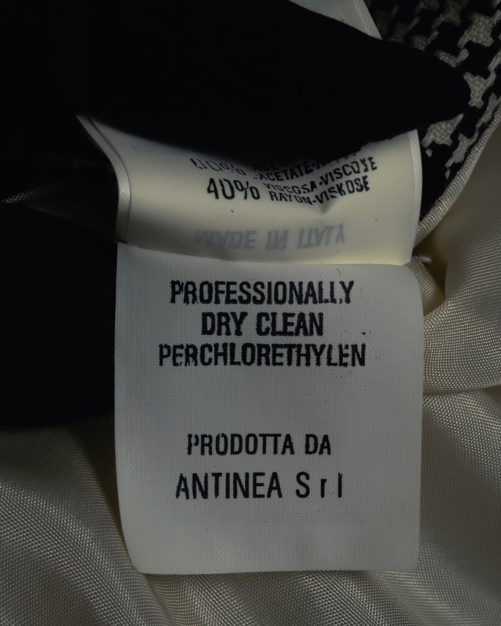 "Emporio Armani" 90’s Houndstooth piped crest blazer