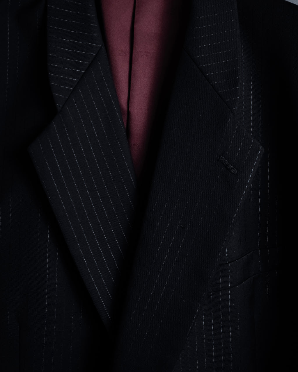 "BALENCIAGA" Chalk stripe pattern long silhouette set up