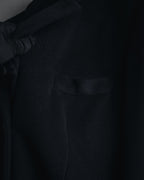 "GIORGIO ARMANI" 90’s Minimalist draped maxi long coat