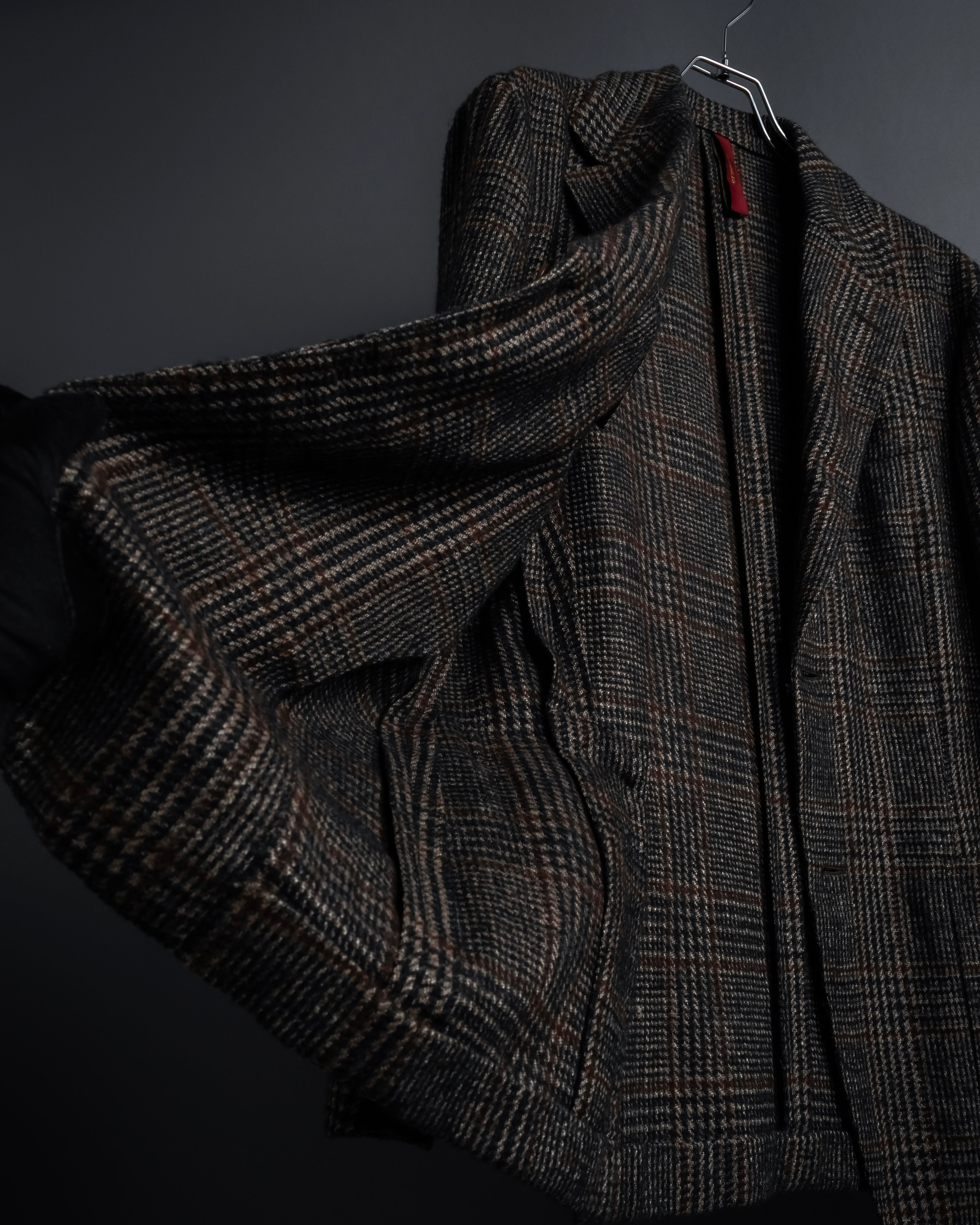 "Ernesto" Glen plaid flannel tailored jacket