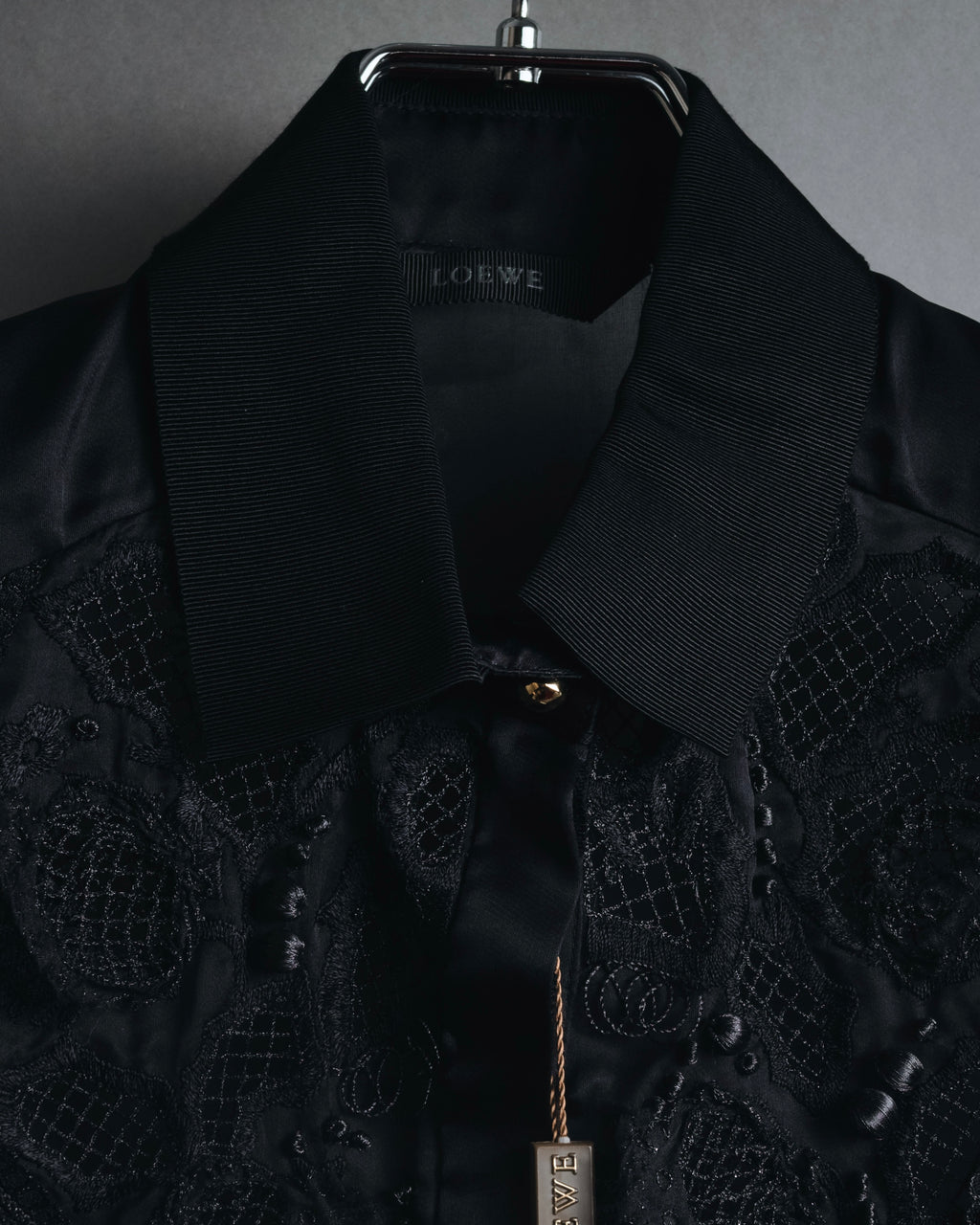 "LOEWE" 2014AW Sheer embroidered shirt