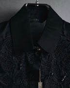 "LOEWE" 2014AW Sheer embroidered shirt