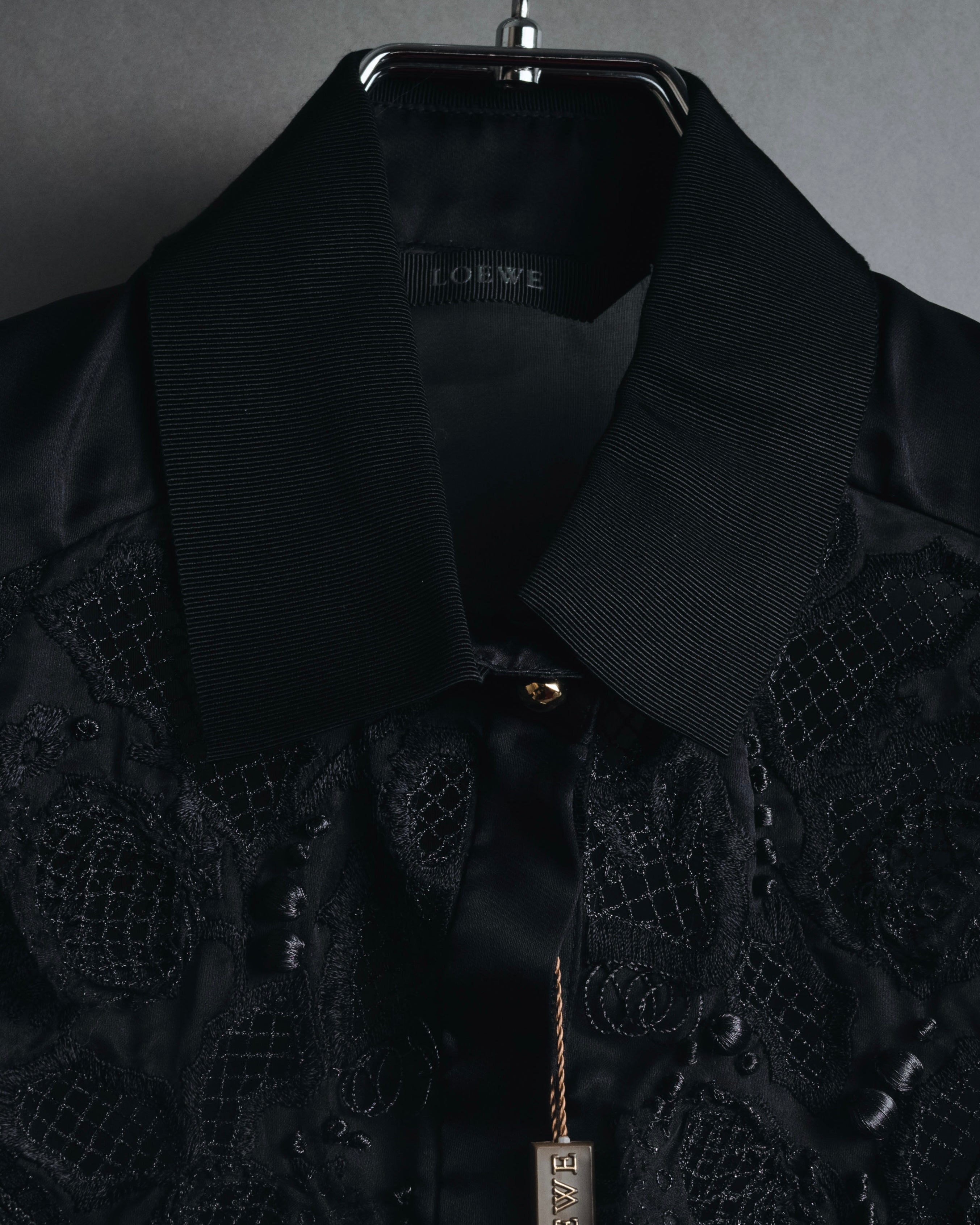 "LOEWE" 2014AW Sheer embroidered shirt