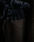 "Dolce &amp; Gabbana" Herringbone pattern slim shape chester coat