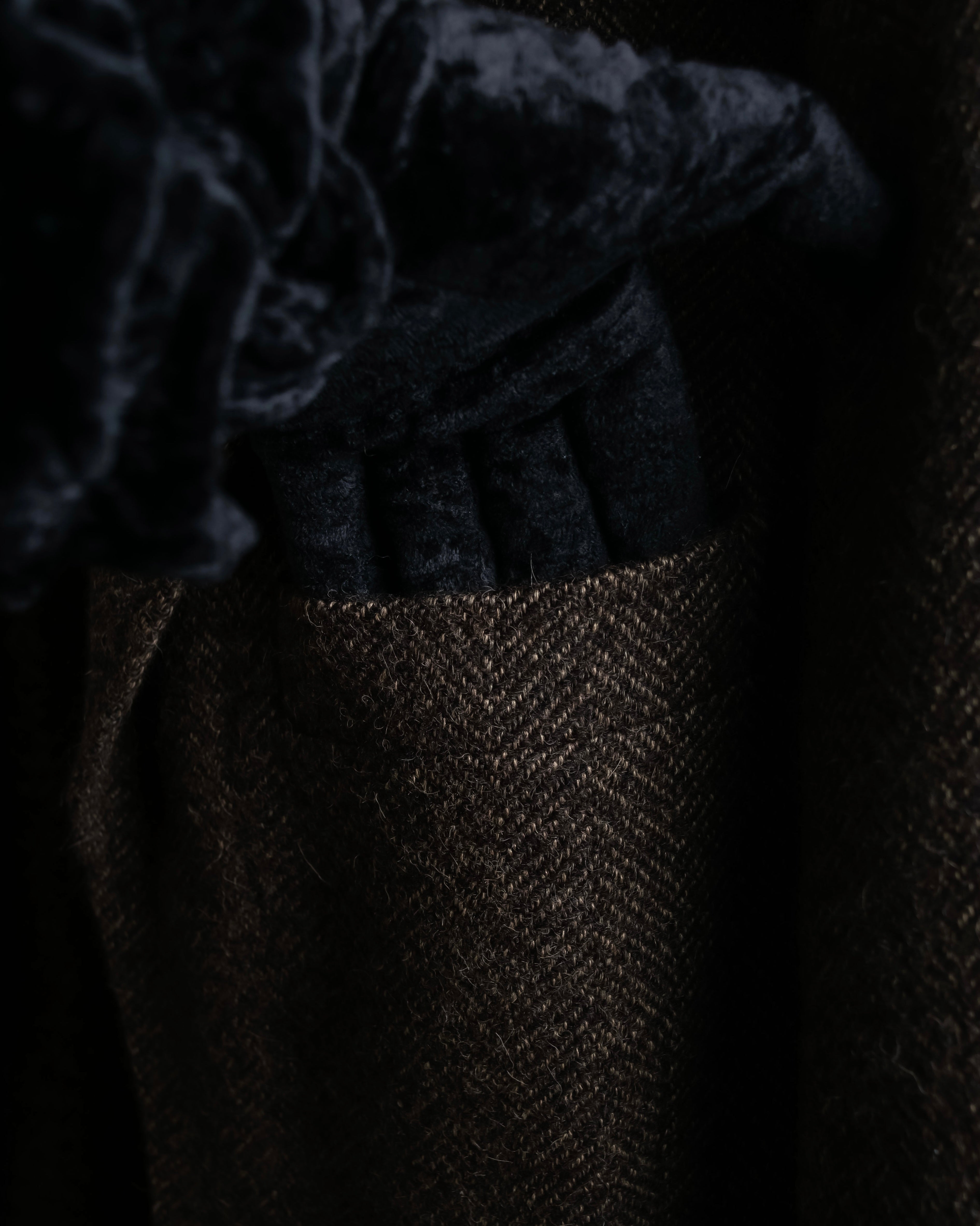 "Dolce &amp; Gabbana" Herringbone pattern slim shape chester coat