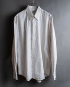 "HERMES" Multi-stripe pattern hand-sewn nuance cotton shirt