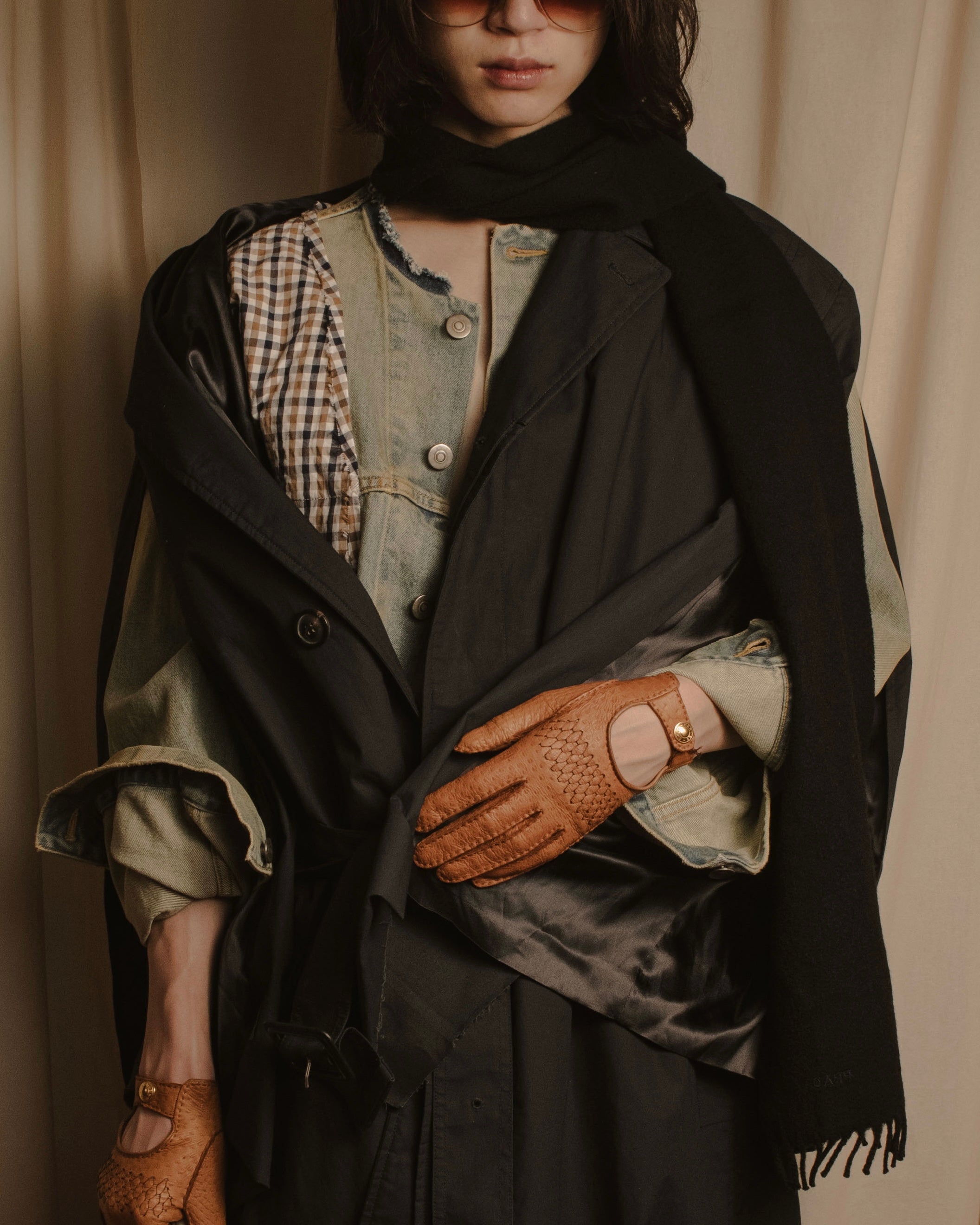 -SPECIAL- "Maison Margiela" 20SS Denim jacket Docking design coat