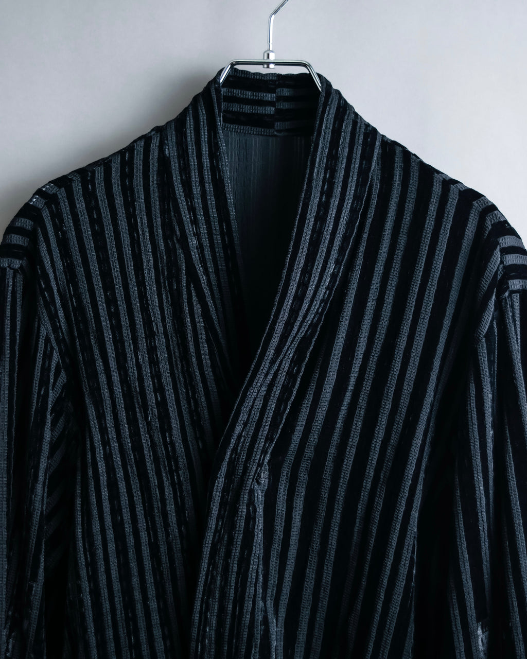 “Yohji Yamamoto +NOIR” Sheer rib summer knit jacket
