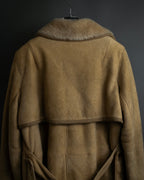 "LOEWE" 90's Panel-switched design mouton shearling coat