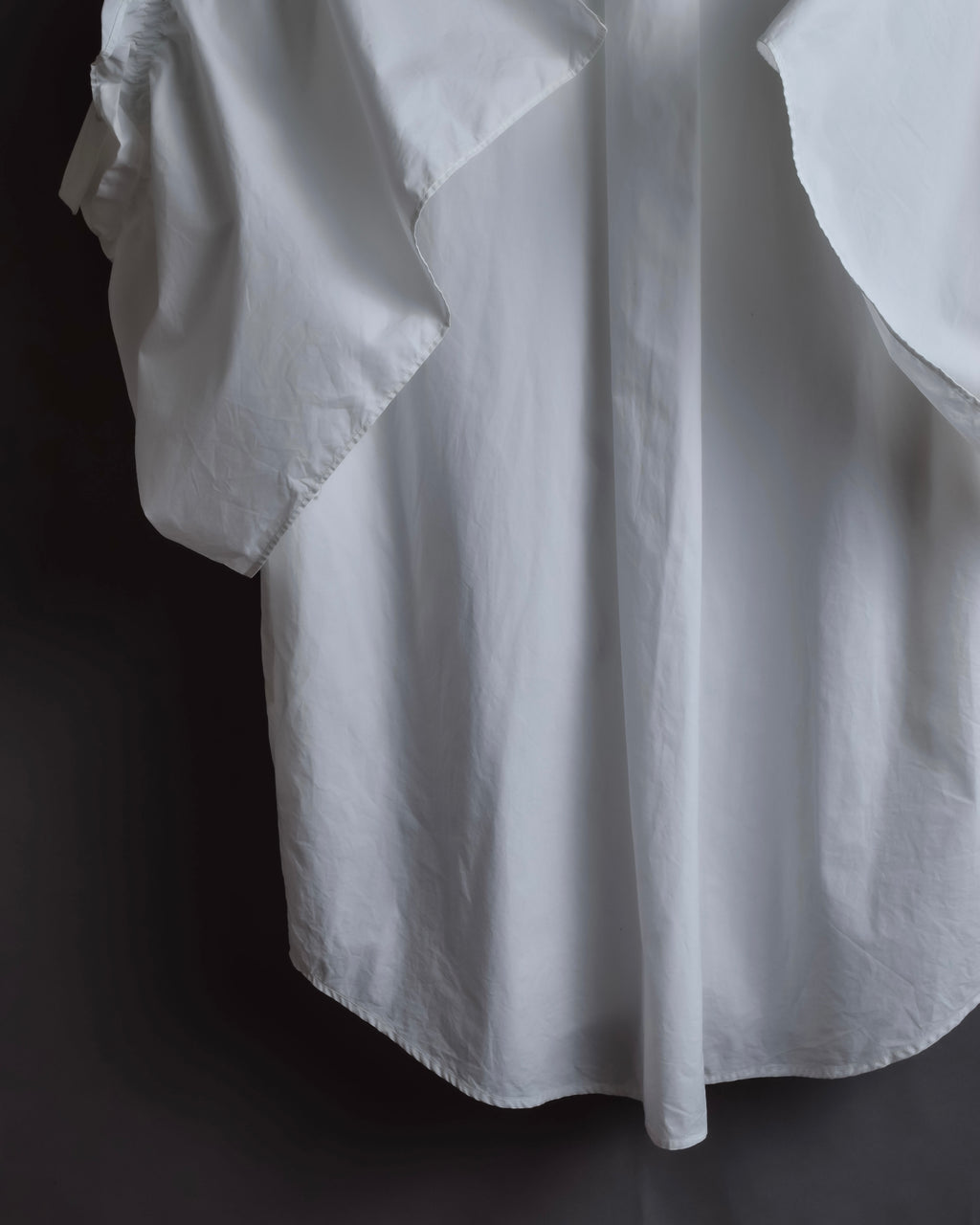"MM6 MAISON MARGIELA" 20SS Frilled overlay cotton hybrid shirt
