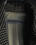 "Emporio Armani" 90’s Houndstooth piped crest blazer