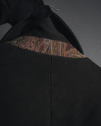 "ETRO" 08AW graphic-lined double-breasted coat