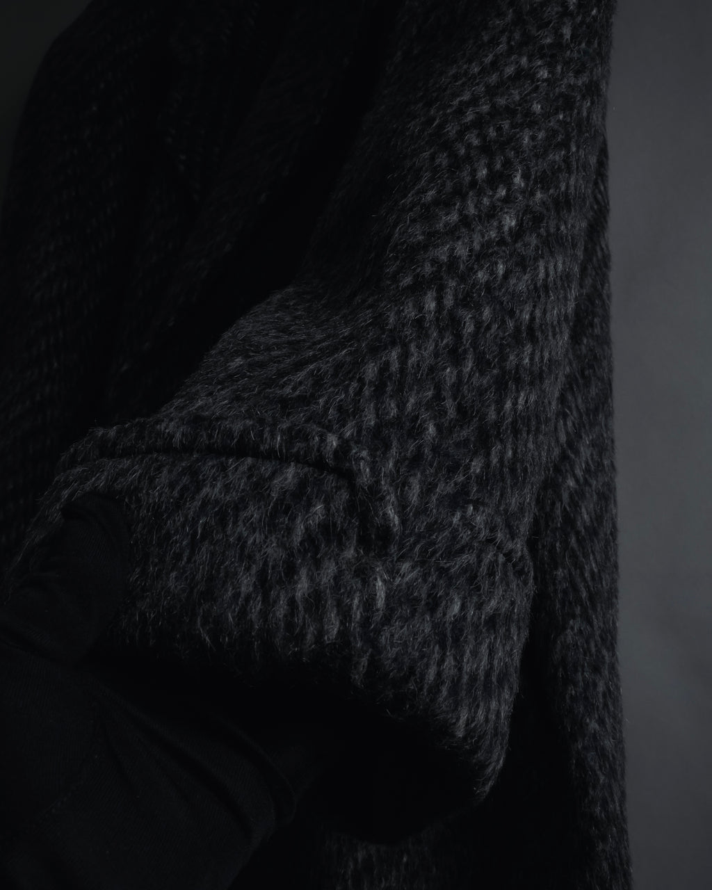 Abrigo de mezcla de mohair de doble botonadura de los años 90 de Christian Dior MONSIEUR