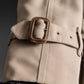 "BURBERRY" Military detail belted maxi length trench coat