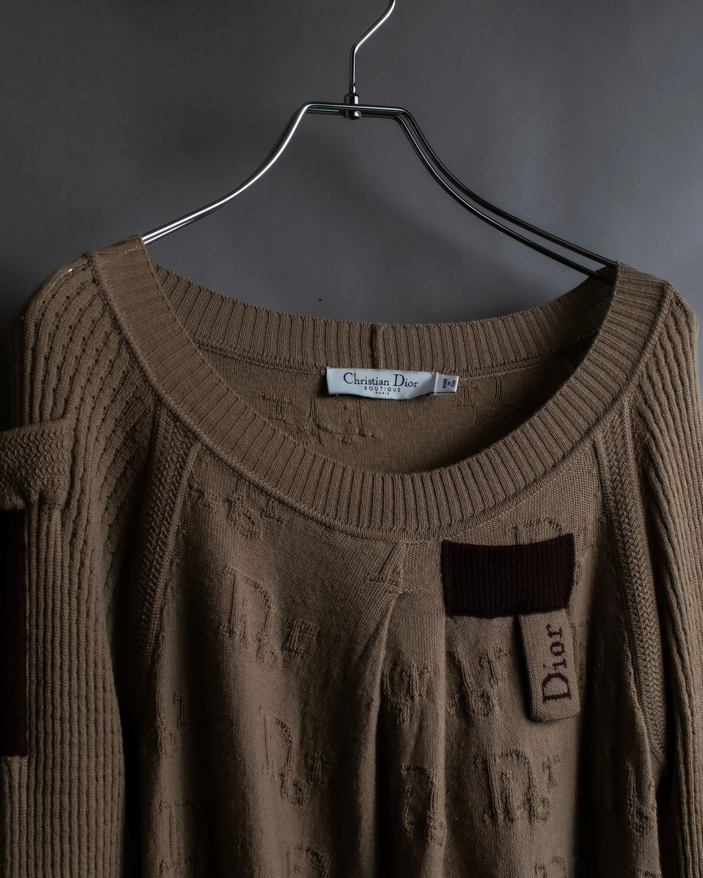 "Christian Dior" John Galliano period elbow patch knit