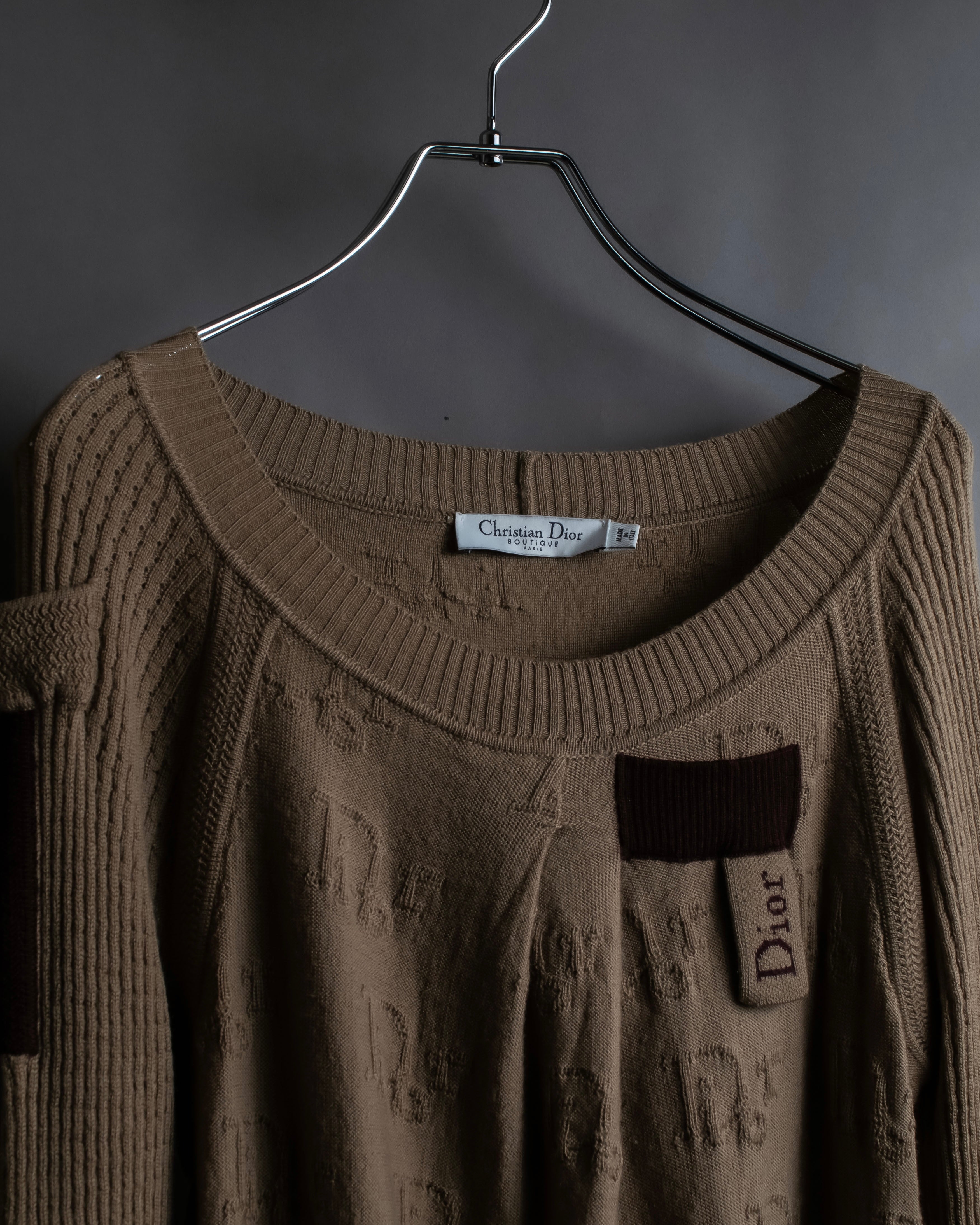 "Christian Dior" John Galliano period elbow patch knit