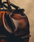 -SPECIAL- "GUCCI" 90's-00's Gathered leather top handle handbag