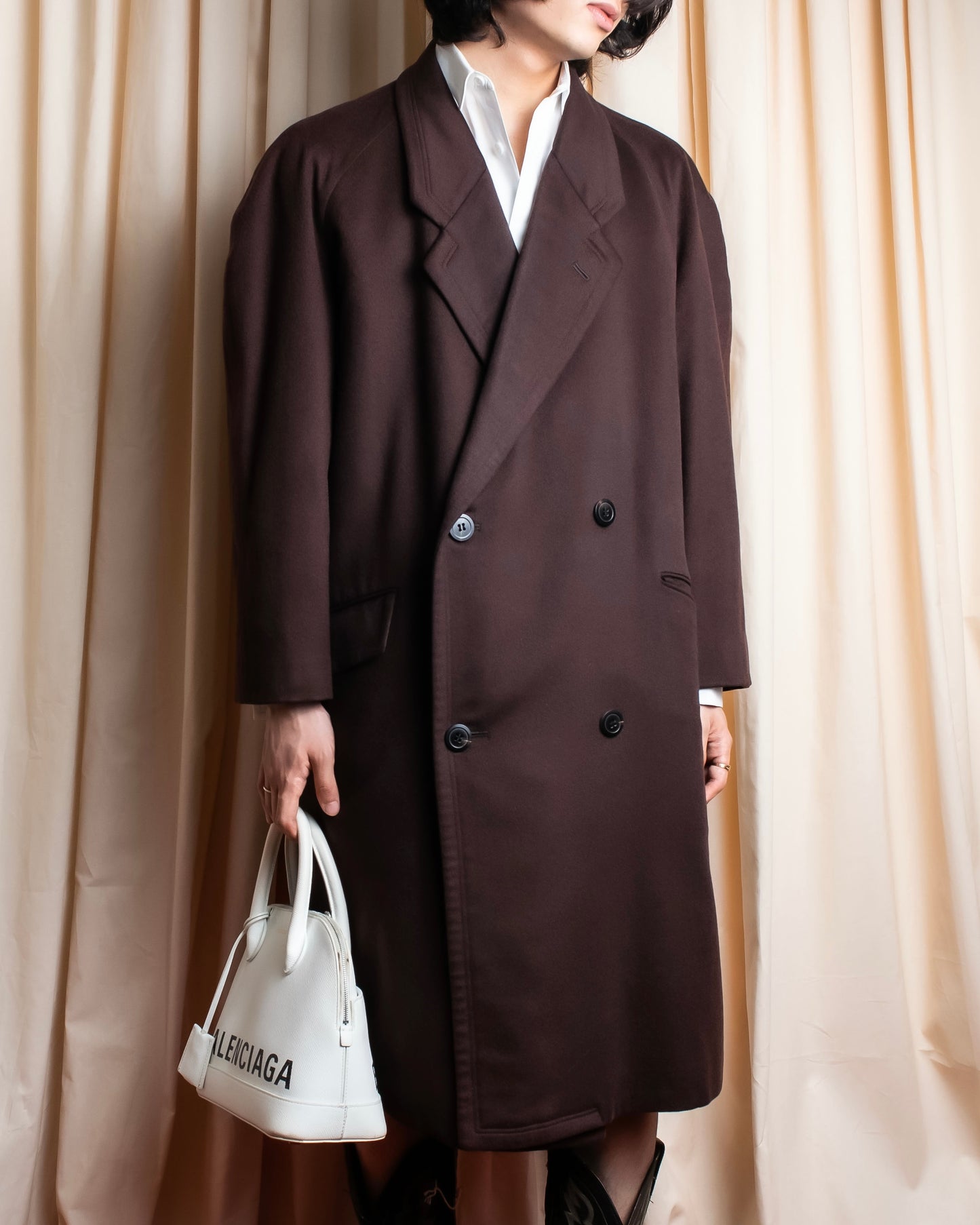 "CHRISTIAN DIOR MONSIEUR" 100% cashmere oversized chesterfield coat