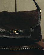 "Salvatore Ferragamo" 00's-10's Gancini leather shoulder bag