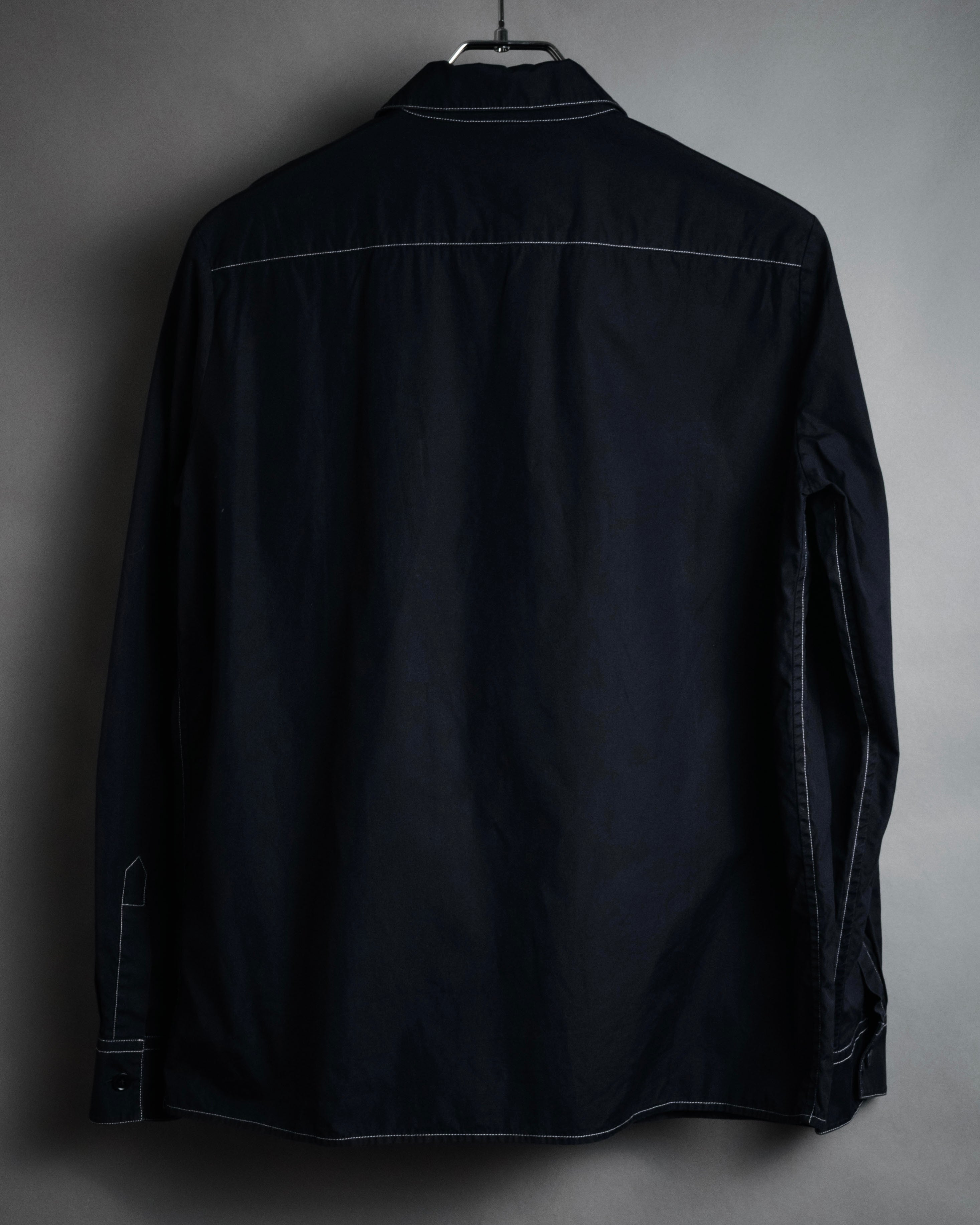 “BOTTEGA VENETA” 2010’s contrast stitch uniform cotton shirt