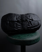 "Christian Dior" CD motif charm design gathered leather hand bag