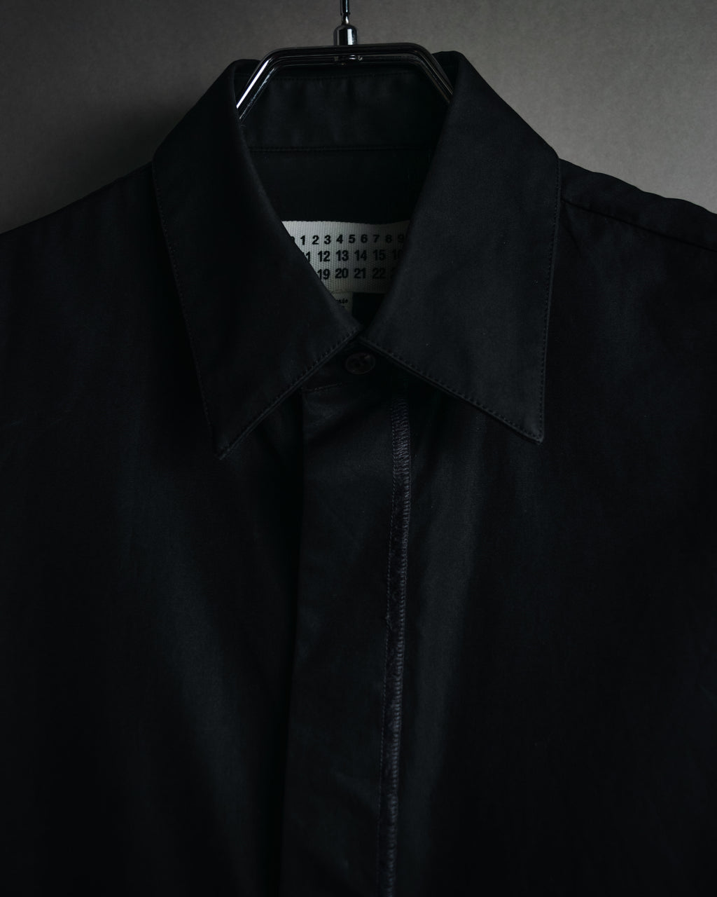 "Maison Margiela" 2017SS minimal fly-front shirt