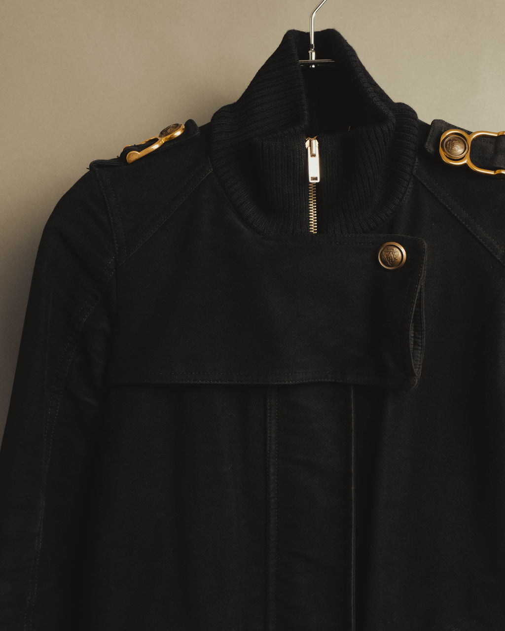 “GUCCI” Late 00’s military detail cotton long jacket