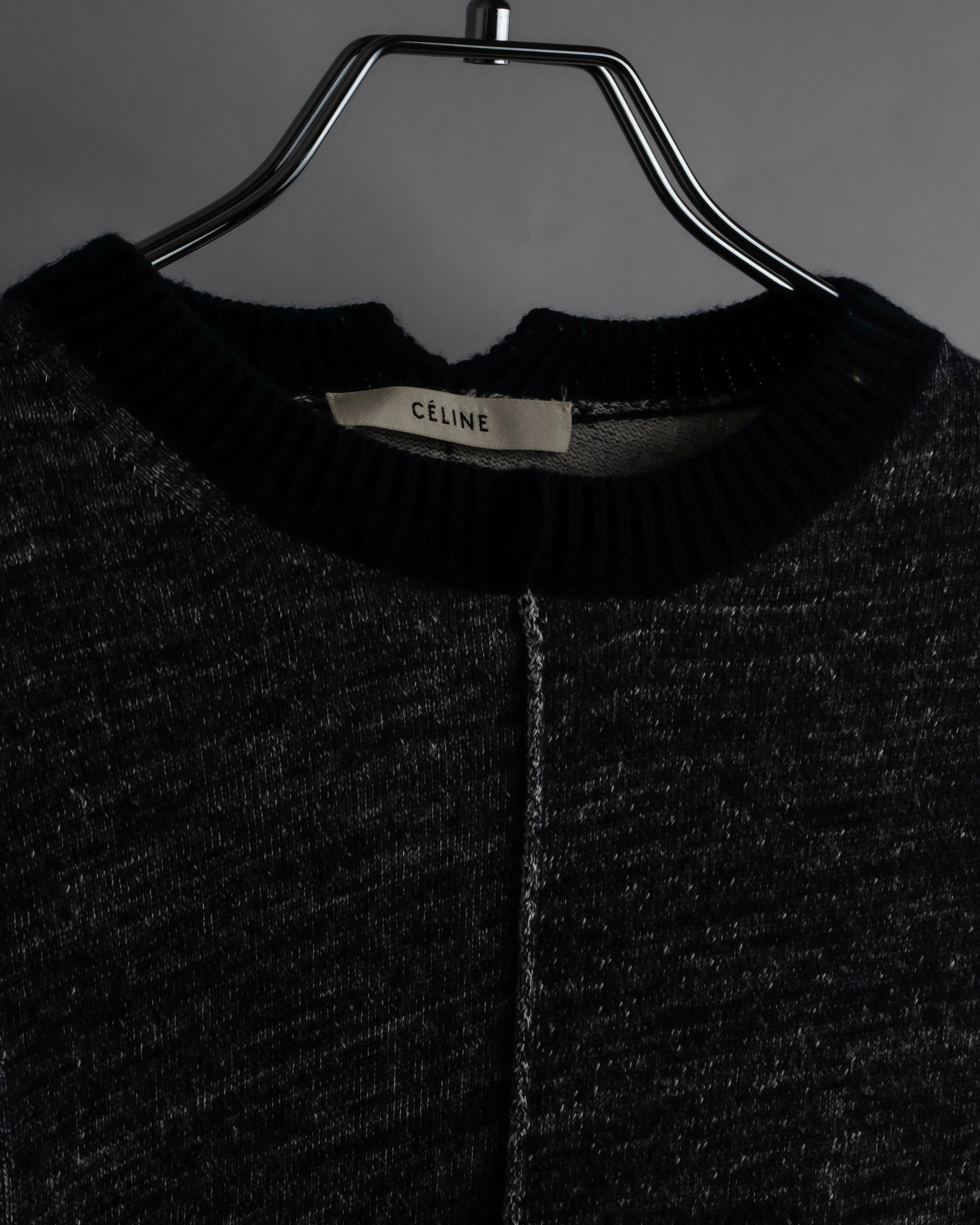 "CELINE" Inside-out stitching design knit pullover