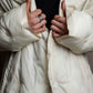 "MAISON MARGIELA" Offwhite color quilted padded oversized tailored coat