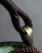 "KENZO" Camouflage design drawstring leather bag