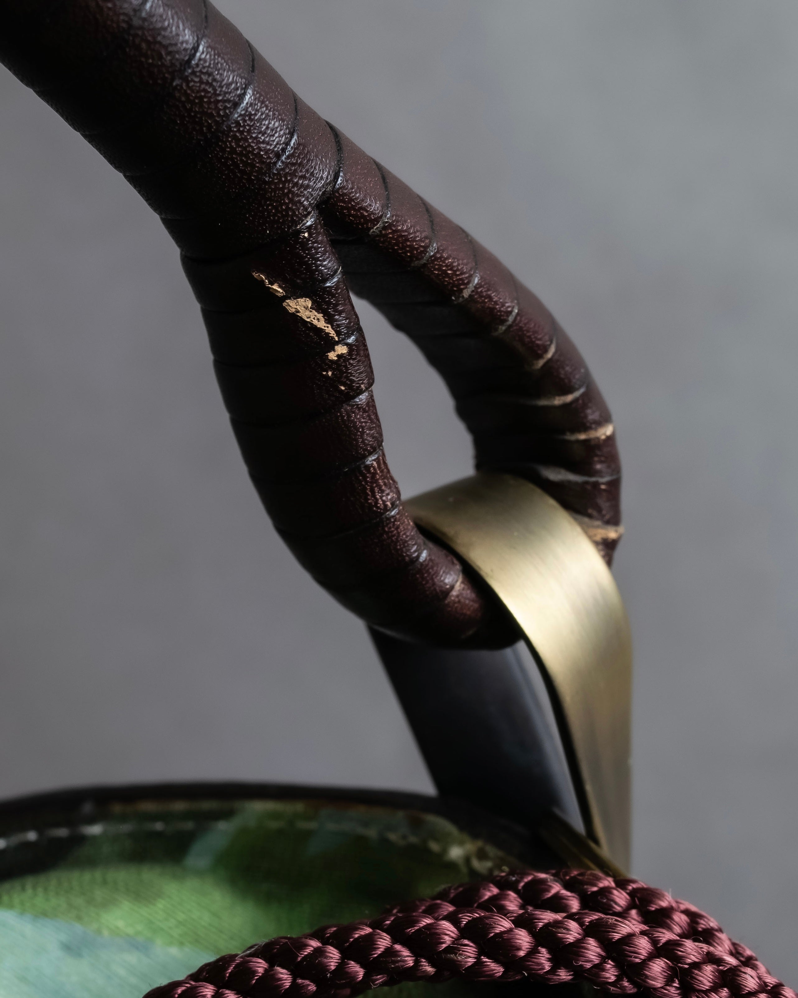 "KENZO" Camouflage design drawstring leather bag