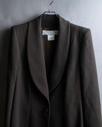 "Christian Dior Boutique Paris" Beautiful waist-shape shawl collar long coat