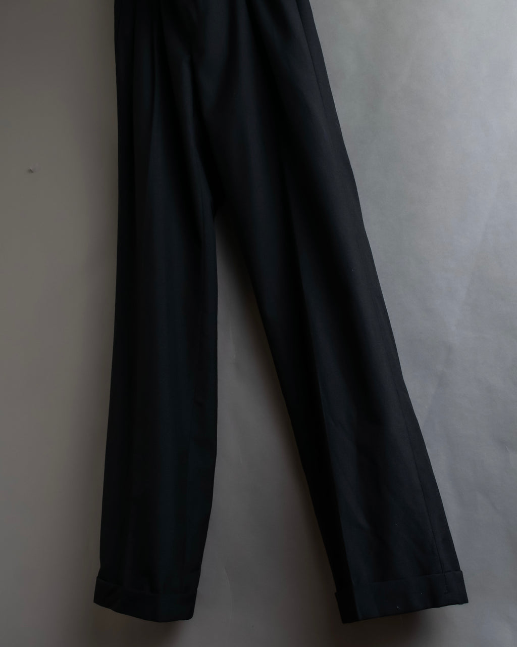 "Vintage high-waisted wide tapered slacks"