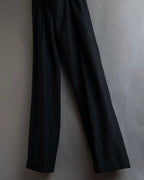 "Vintage high-waisted wide tapered slacks"