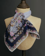 “YVES SAINT LAURENT” 80’s-90’s Floral border scarf