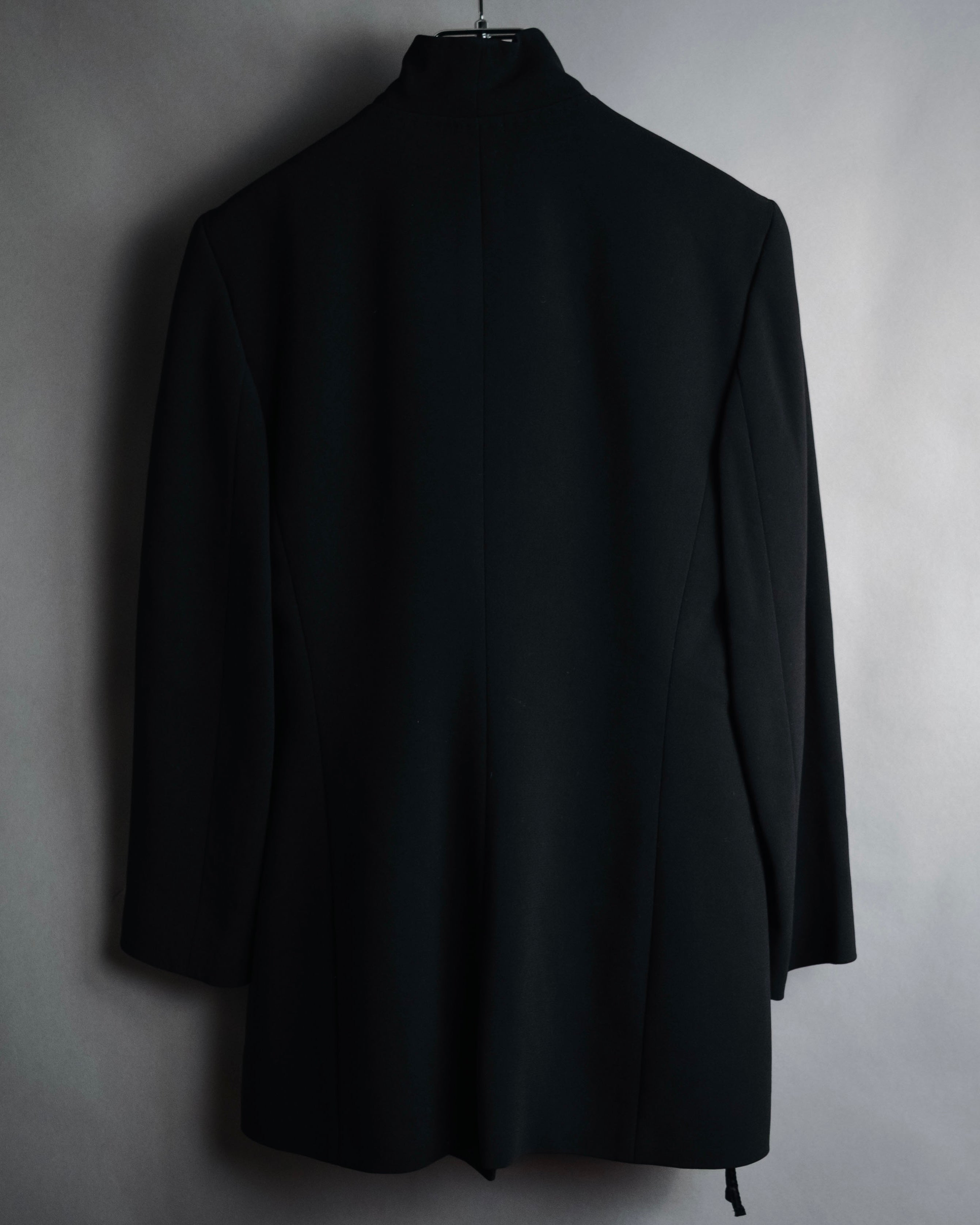 "Max Mara" 00’s Minimalist wrap-front structured jacket