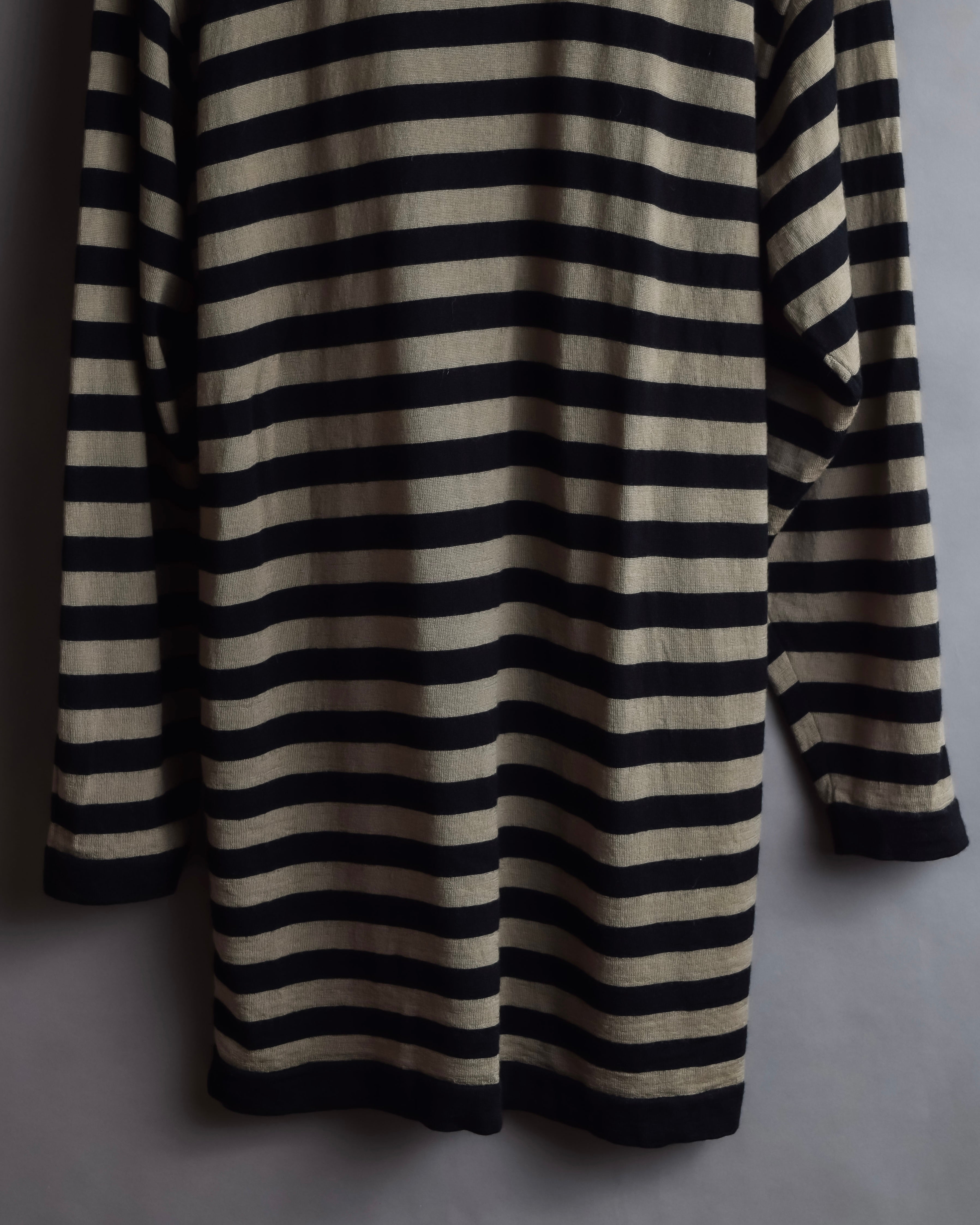 "GIANFRANCO FERRE" Striped contrast collar knit polo