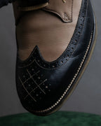 "KATHARINE HAMNETT" Wingtip design bicolor leather shoes