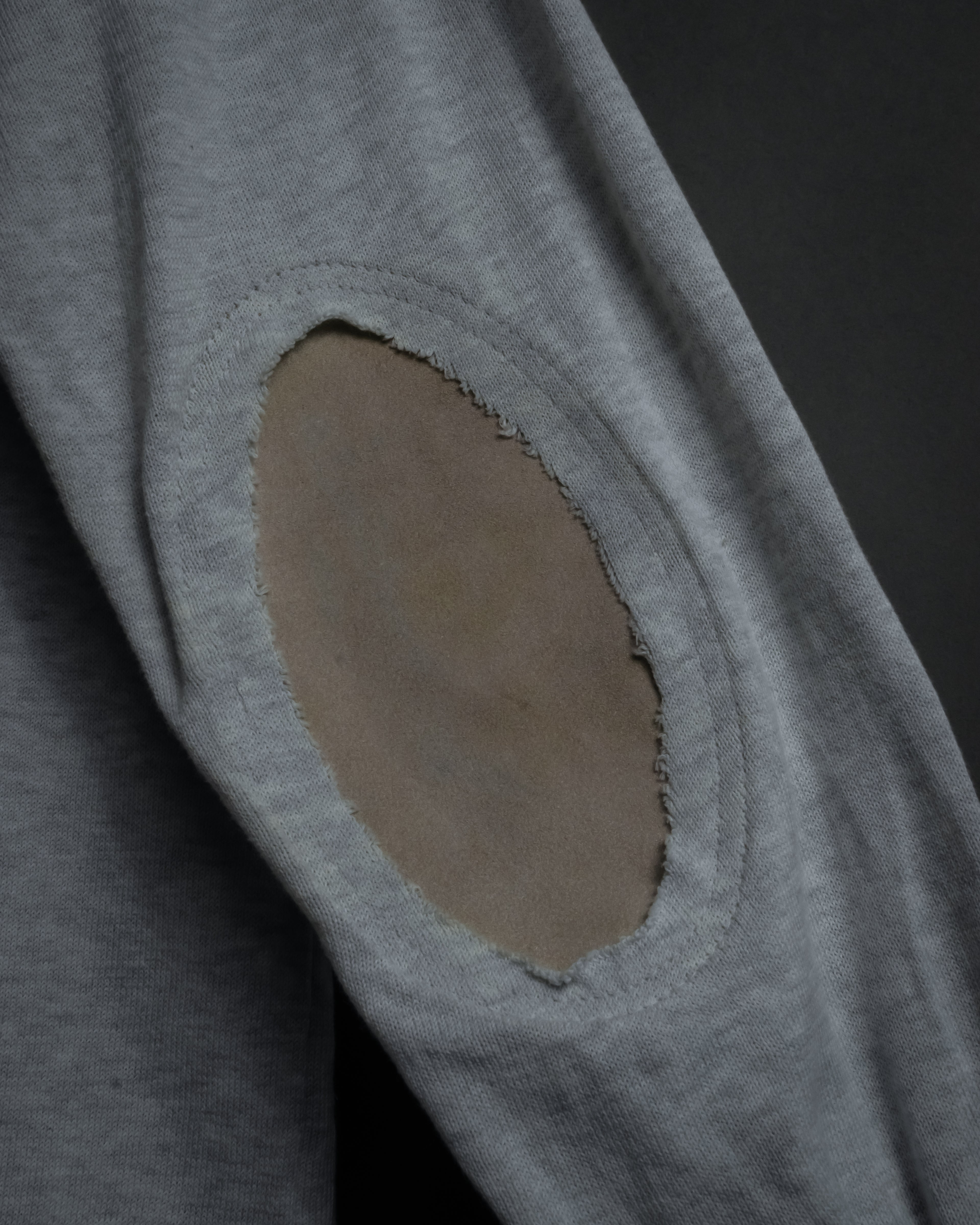 "Maison Margiela" 18SS elbow patch cotton v-neck knit