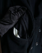 "COMME des GARCONS" Peaked lapel double-breasted long tailored jacket